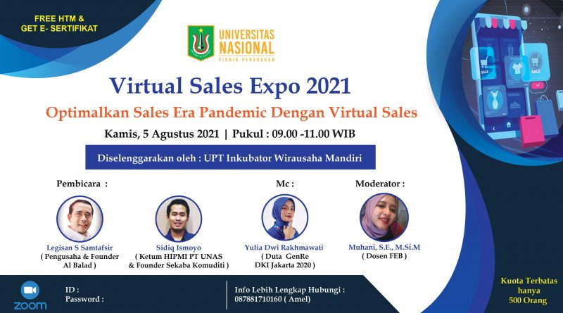 Read more about the article Dorong Berwirausaha di Tengah Pandemi, UPT Wirausaha Mandiri Kenalkan Metode Virtual Sales kepada Mahasiswa